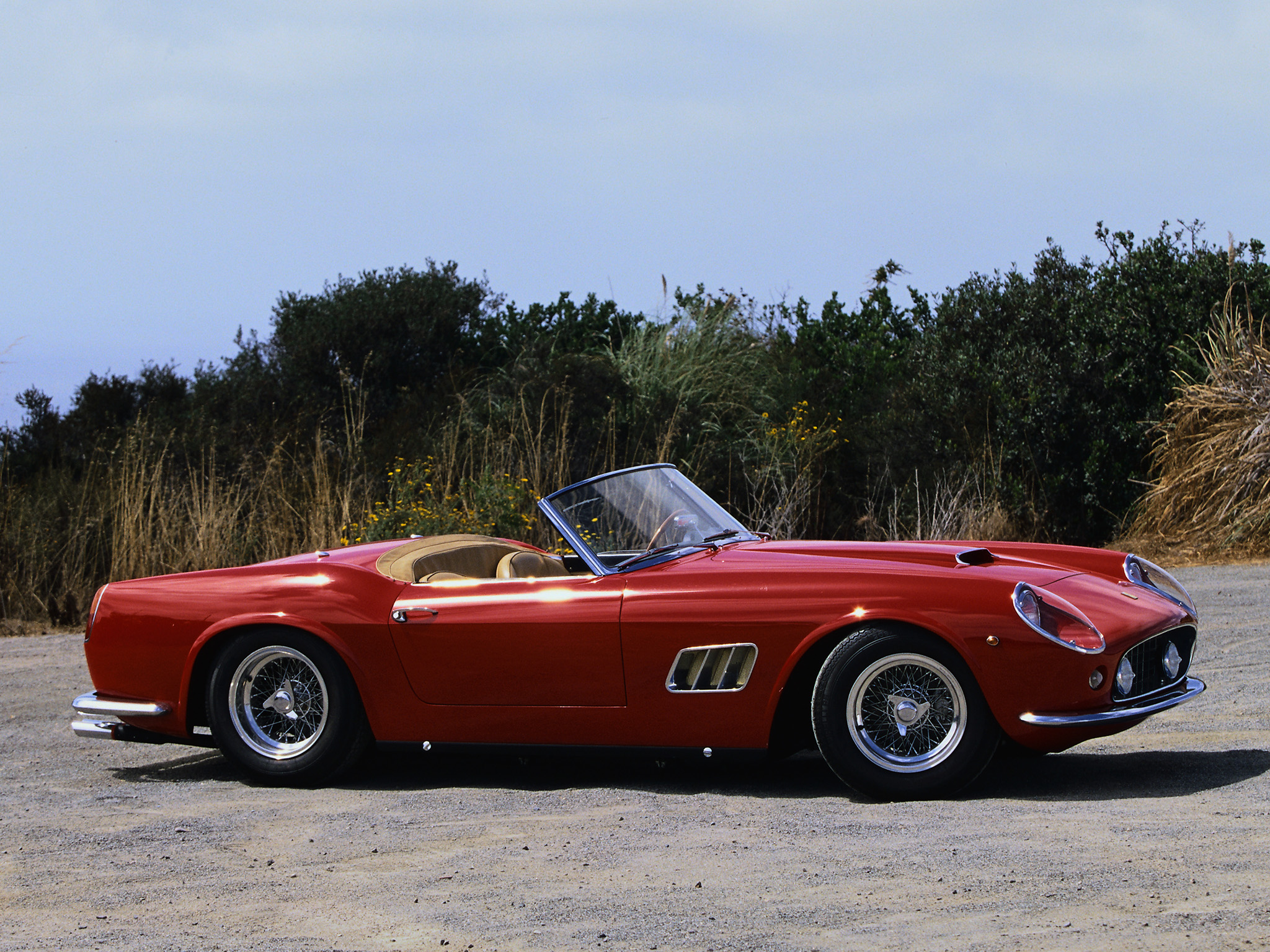 Vintage Red Convertible Sports Car